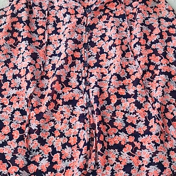 Gap Women's Small Cap Flutter Sleeve Floral Mutlicolor Romantic Girlhoodcore - Picture 2 of 16